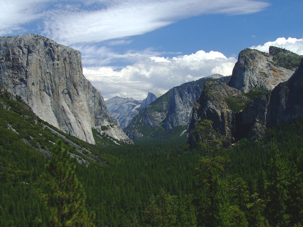 Yosemite Valley,  viewed  from the Wawona tunnel