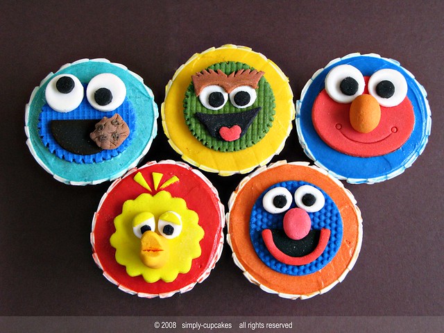 sesame street cupcakes