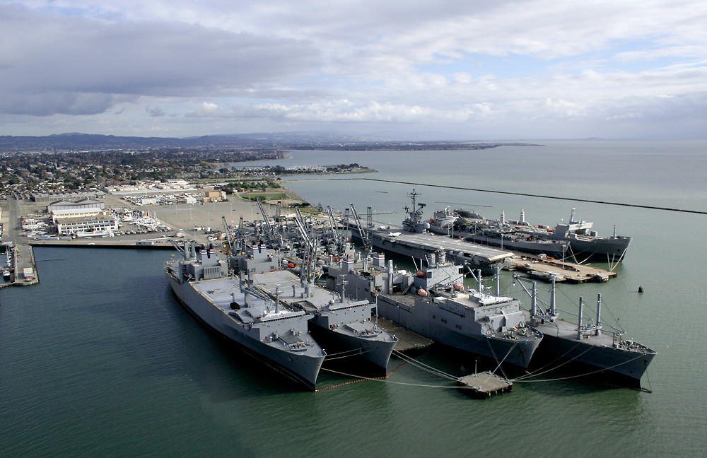 Naval Reserve ships, Alameda, California by Michael Layefsky