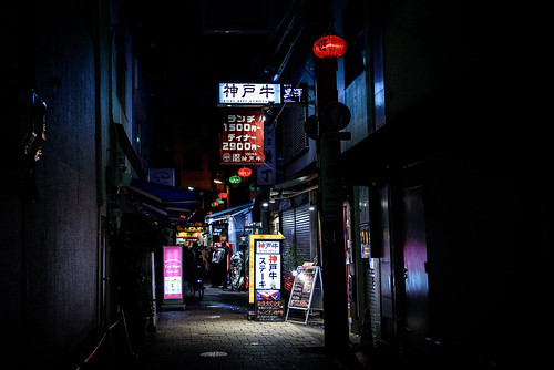 kobe 神戸 元町 street landscape sannomiya 三宮 night japan urban 街