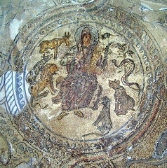 117. Museu de Ptolemaida. Mosaic d'Orfeu.