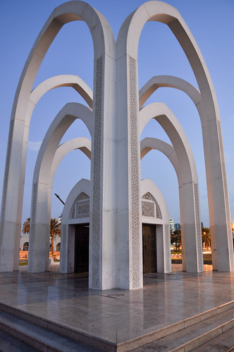 Lights by Ktawfik, morning architecture sunrise dawn lights roundabout doha qatar architecutre d90 bidapark
