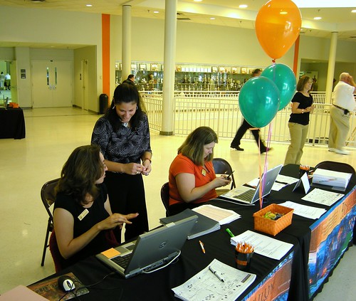 Tusculum staff members welcomed students to campus