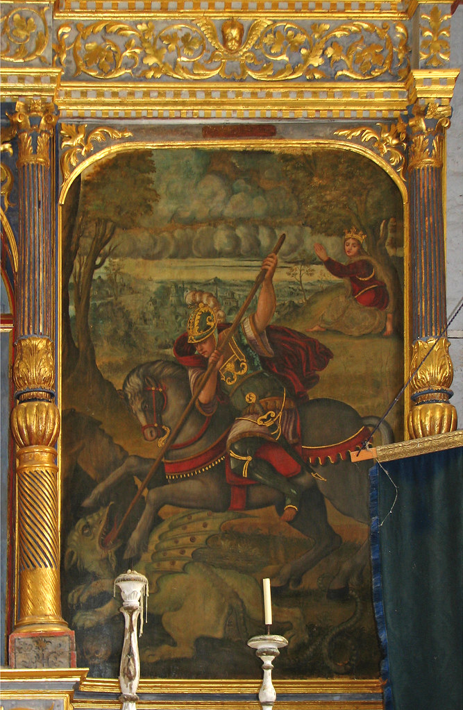 St George reredos | St George slaying the dragon from one of… | Flickr
