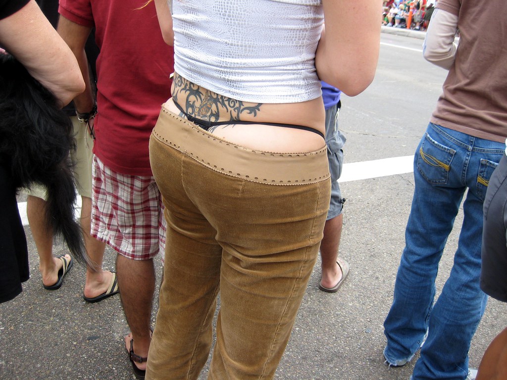 Tramp stamp AND whale tail. 