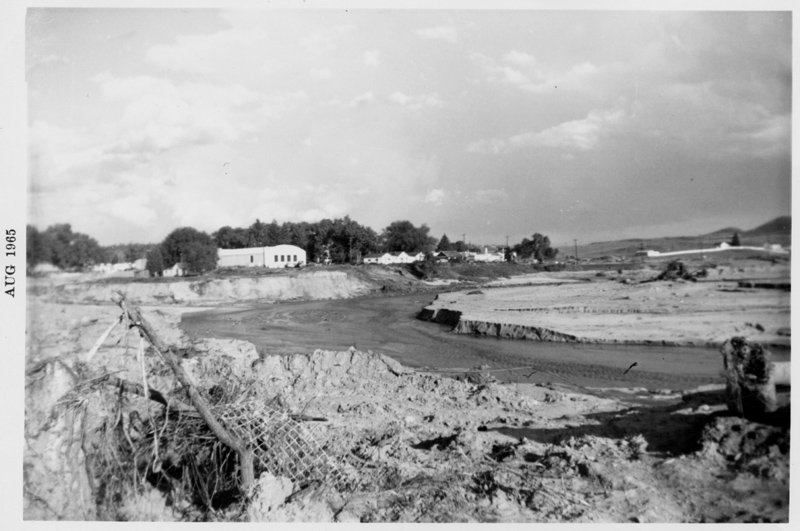 Flood damage in Castle Rock looking south