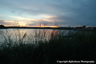 Pine Lake in LaPorte Indiana At Sunset