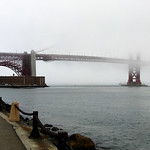 The Golden Gate in clouds