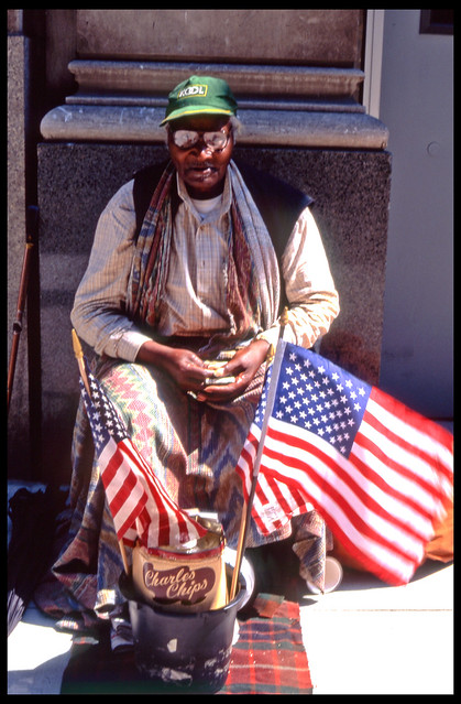 Homeless Patriot (down and out in new york set)
