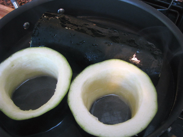 Parboiling Zucchini