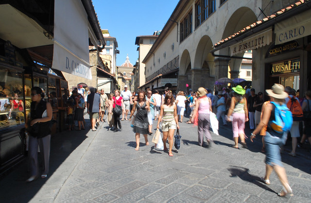 Golden shopping on Ponte Vecchio