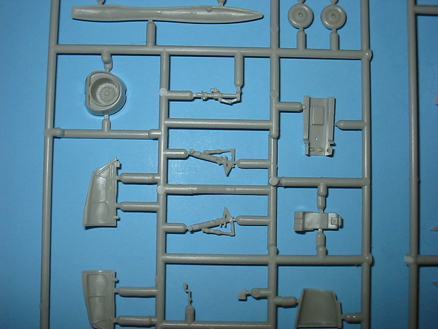 Closeup of cockpit parts, the fiddly bits tree