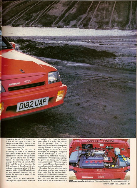 Suzuki Swift 1.3 GTi Road Test 1986 (1)