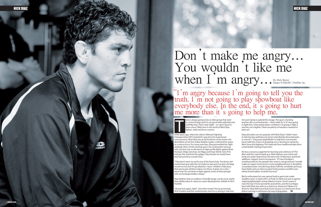 Nick Diaz, Issue 35. Fighters Only., Esther Lin