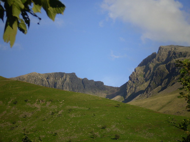 Scafell Pike and Sca Fell from Wasdale camp site
