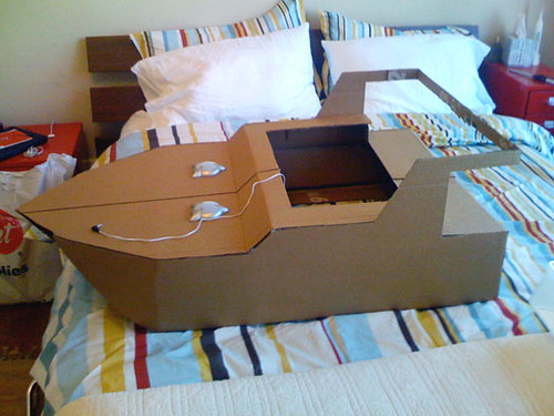 Nearly Completed Cardboard Boat Build, All I needed to add …