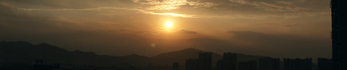 sunset panorama dongguan 全景 夕阳 nikond90 ais80200mmf4