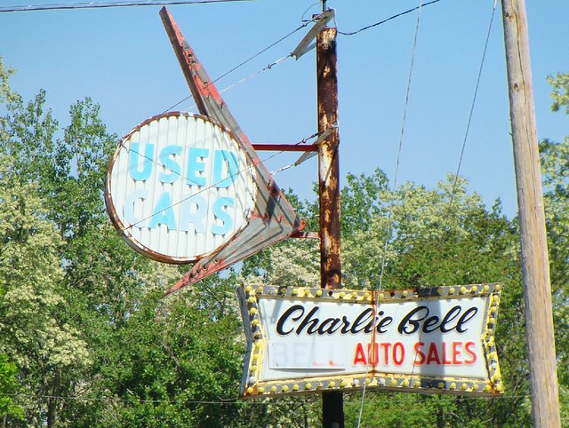 IN, Fort Wayne-U.S. 30(Old) & 33(Old) Charlie Bell Auto Sales Sign