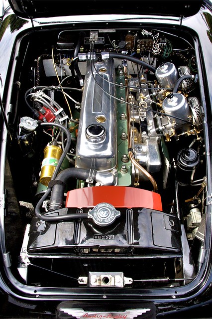 1959 Austin Healey 100-6 Engine Compartment