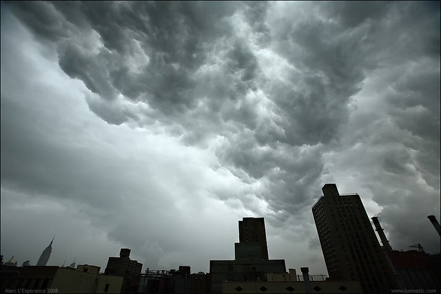 Thunderstorm over New York