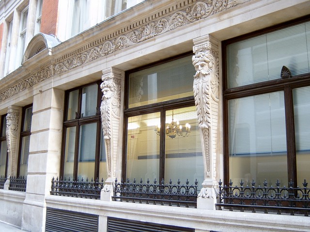 Interesting carved window frames in the City