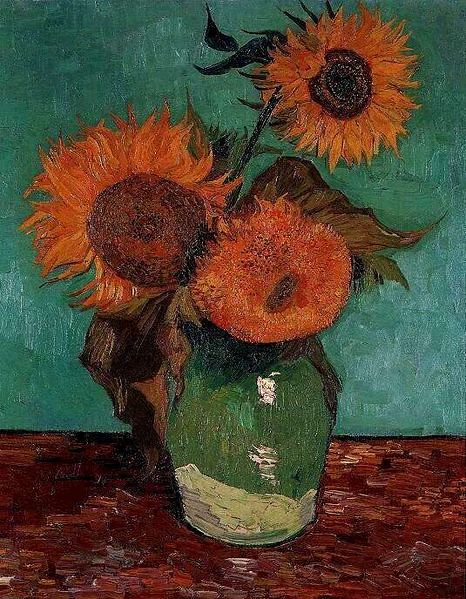 Sunflower with greenish background | Van Gogh was obssed by … | Flickr
