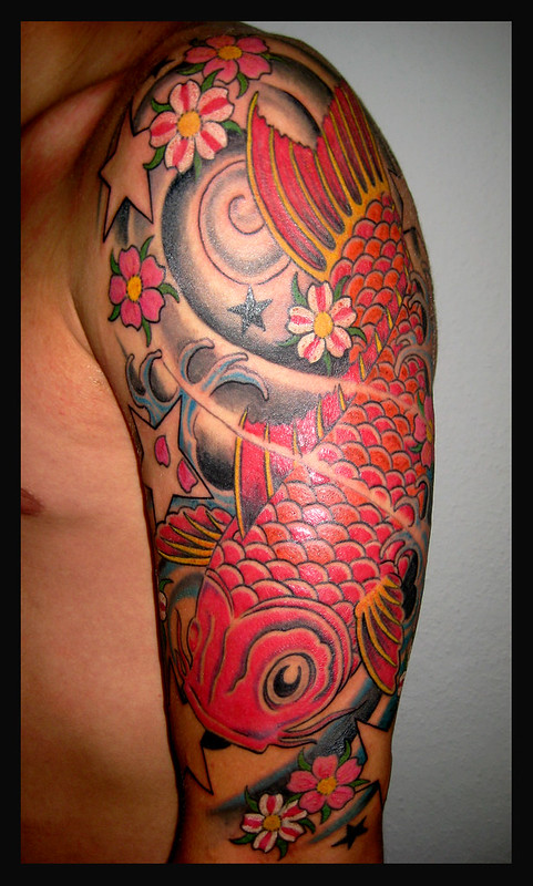 Koi fish tattoo design Royalty Free Vector Image