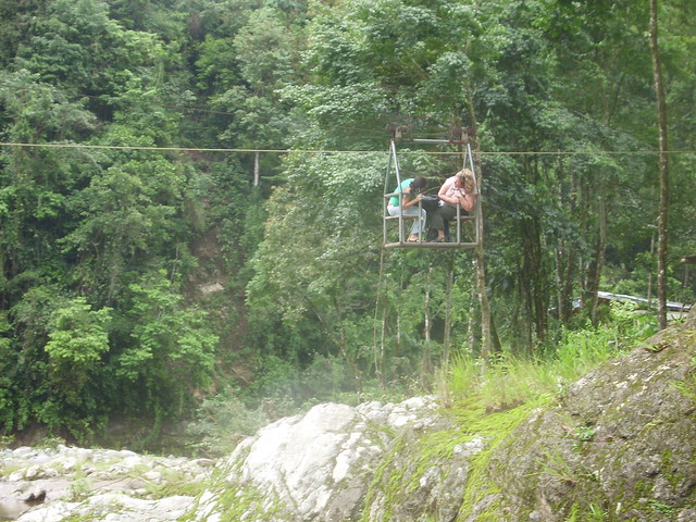 Costa Rica - Rope and Pulley Bucket Bridge