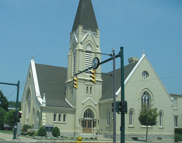 Downtown Urbana, Ohio - First Baptist Church