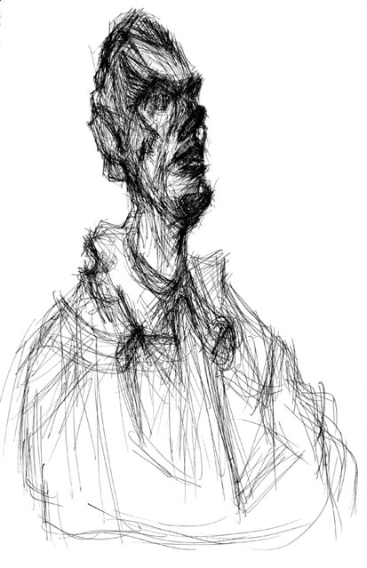 Giacometti bust of Diego 3/4 drawing, Drawing made from a…
