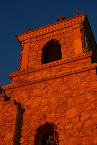 morning blue orange church sunrise dawn texas limestone boerne