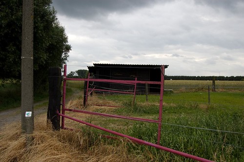 The pink gated horse shed. by My name's axel