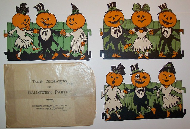 Vintage Halloween Table Decoration with Original Envelope