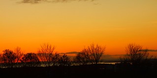 Orange Sunset Over Lough Neagh