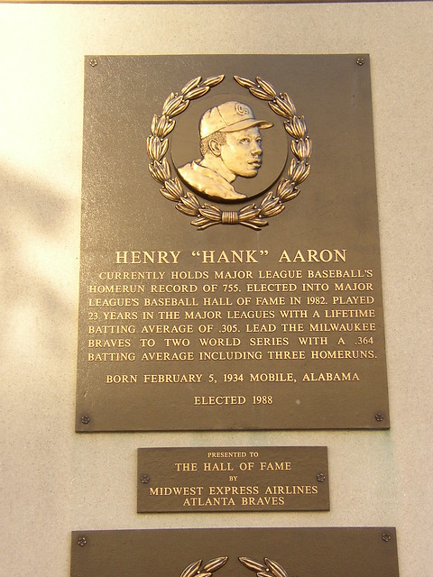 Hank Aaron plaque in Milwaukee