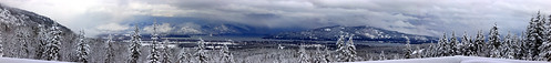 winter panorama lake snow view idaho sandpoint pendorielle