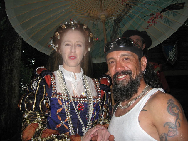 at the Renaissance Festival I had my photo taken with The Queen