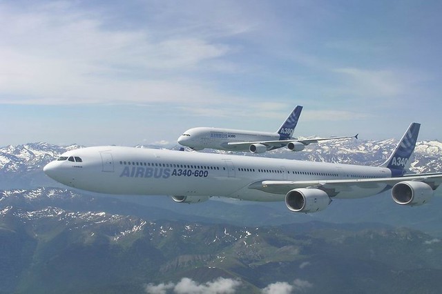 Airbus A380 y airbus a340