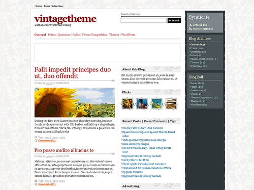 Vintage premium wordpress theme | Vintage theme screenshot T… | Flickr