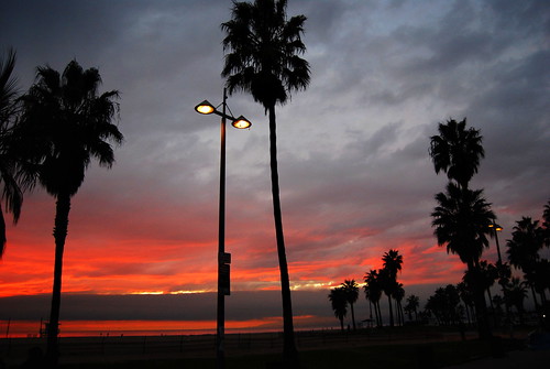 Looking Back At A Venice Beach Sunset by Geekstalt