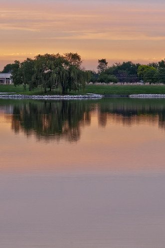 sunset reflection landscape pond nikon d5000