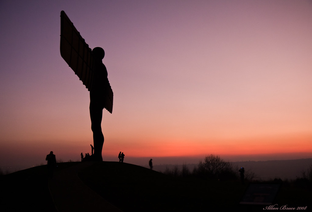 Angel of the North in the sunset by charminbayurr