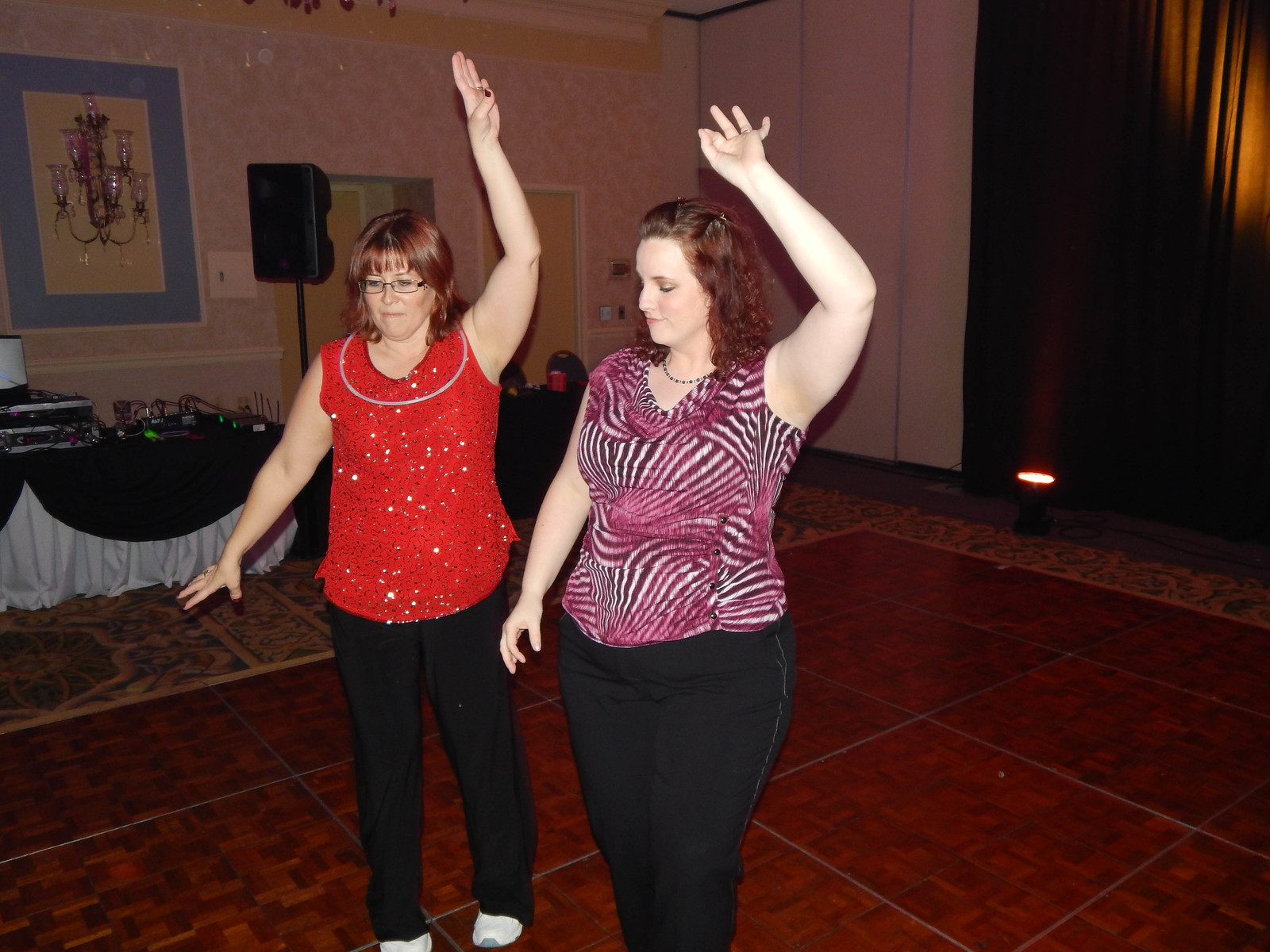 Susan and Kara dancing