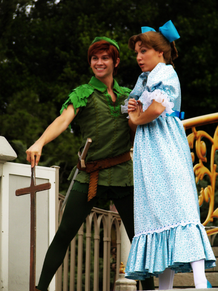 Peter Pan and Wendy at Disney World.