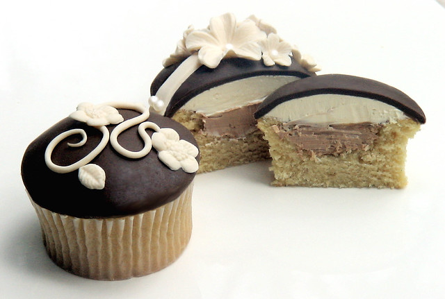 Brown and Blonde Cupcakes