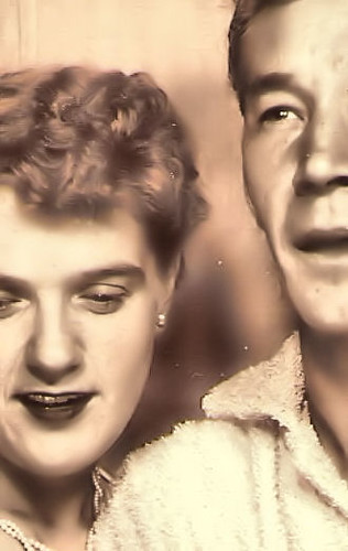 1950's Mom and Dad Vintage Photo Booth Shot