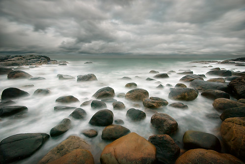 stormy stone beach by H o g n e