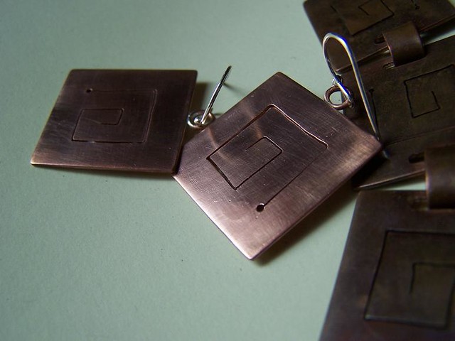 square spirals earrings