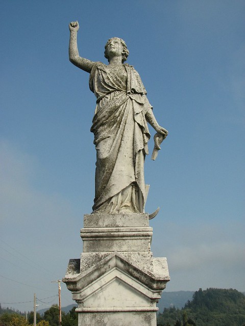 Victorian Gravestone Statuary, Smith River, CA