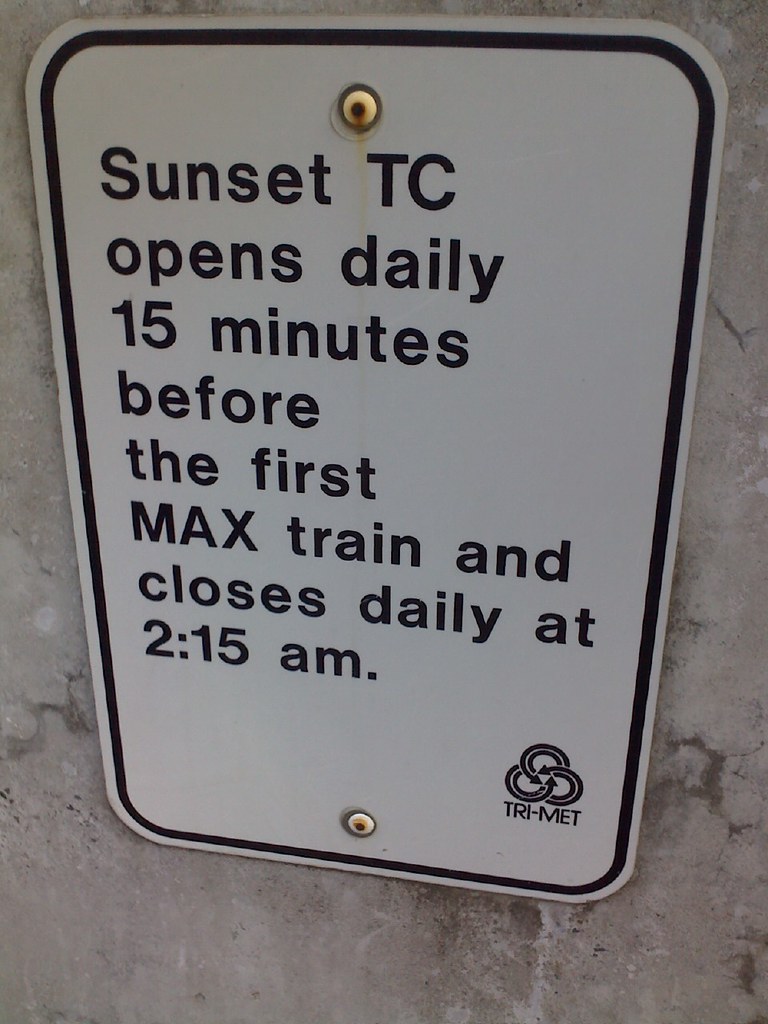 Sunset Transit Center hours
